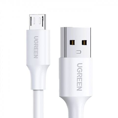 Laidas USB - micro USB (K-K) 0.25m 3A Ugreen US289 baltas (white)